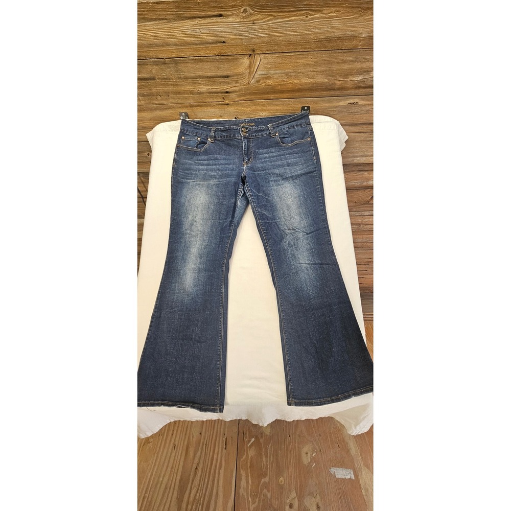 Maurices Womens Dark Wash Bootcut Denim Jeans Stretch Mid Rise Blue Size 20W